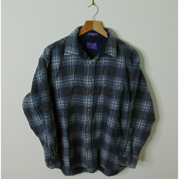 Pendleton Other - Pendleton L Virgin Wool Flannel Shirt Blue Gray Pendleton Other - Pendleton L Virgin Wool Flannel Shirt Blue Gray